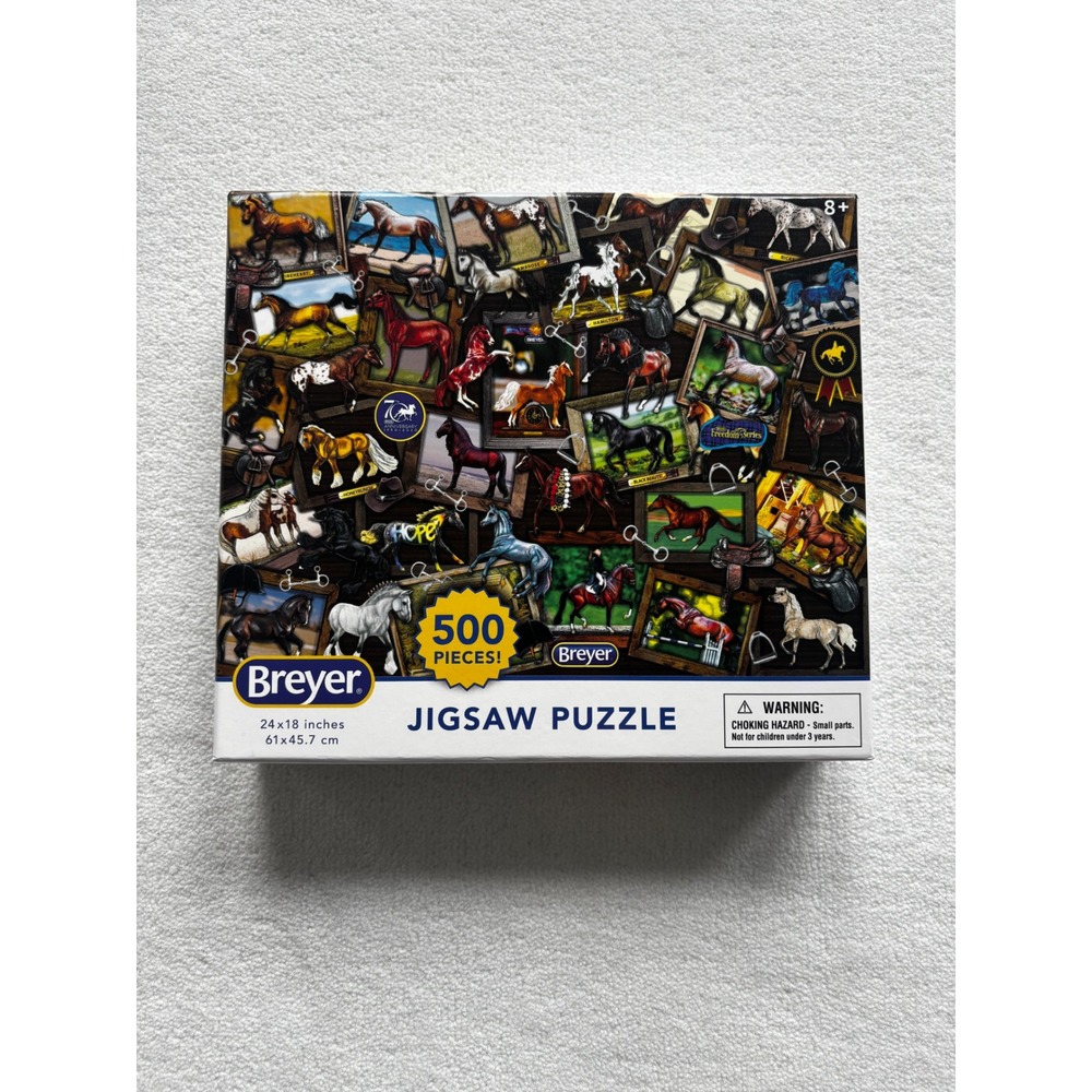 Breyer Jigsaw Puzzle‎ Unisex 500 Piece Multicolor 70th Anniversary Horse Collage